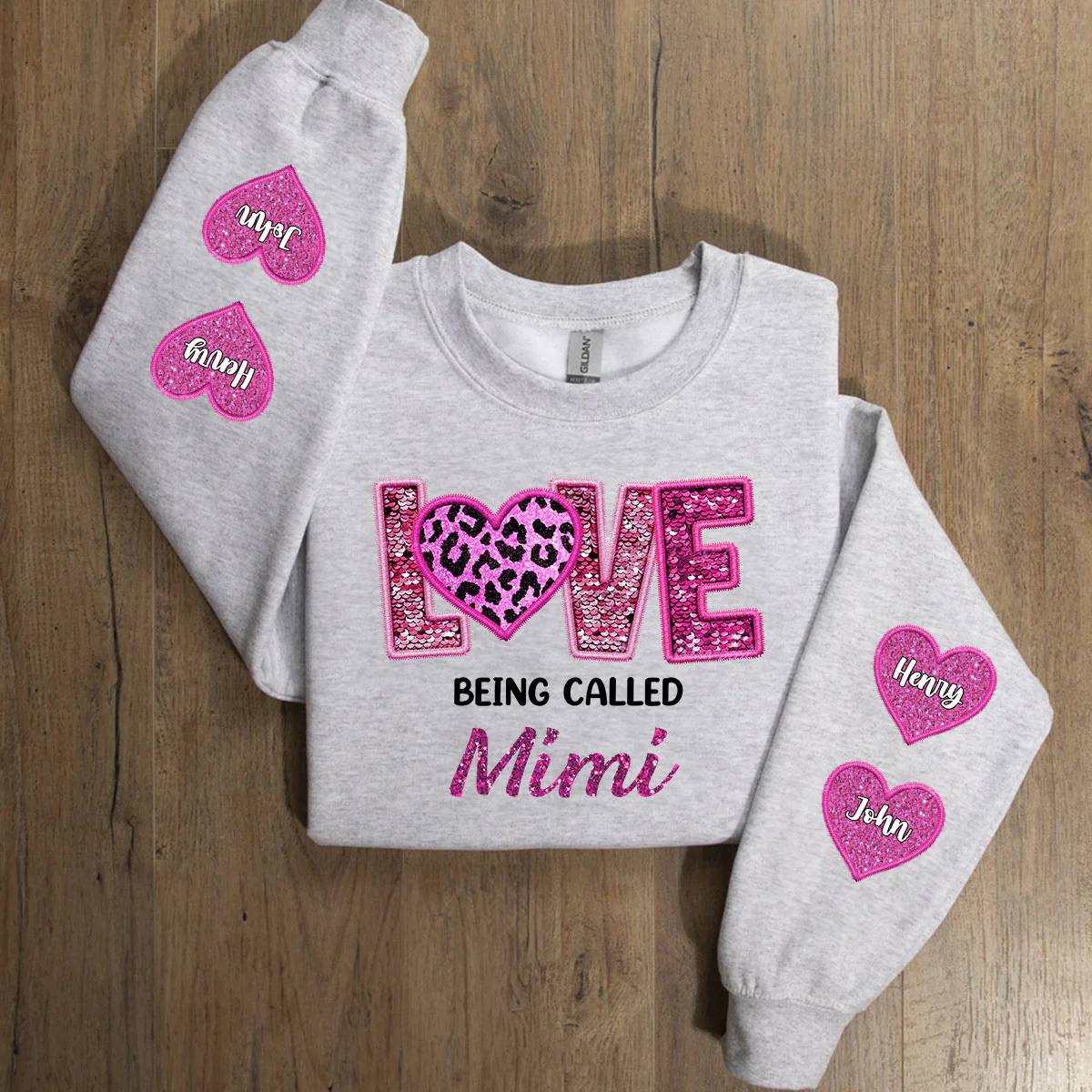 Love Being Called Grandma - Personalized Custom Sweatshirt - Image 3