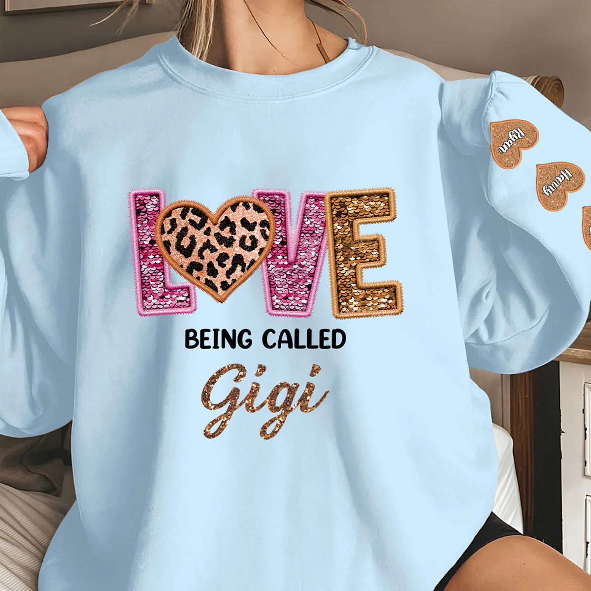 Love Being Called Grandma - Personalized Custom Sweatshirt - Image 6