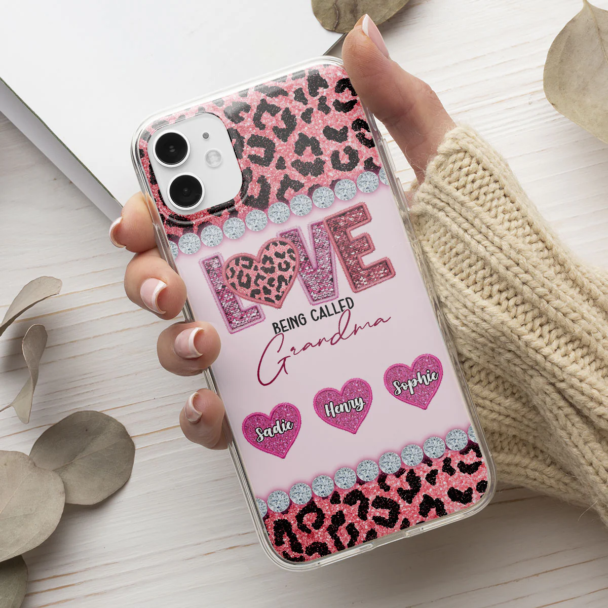 Love Being Called Grandma Version 2 - Personalized Custom Phone Case - Image 2