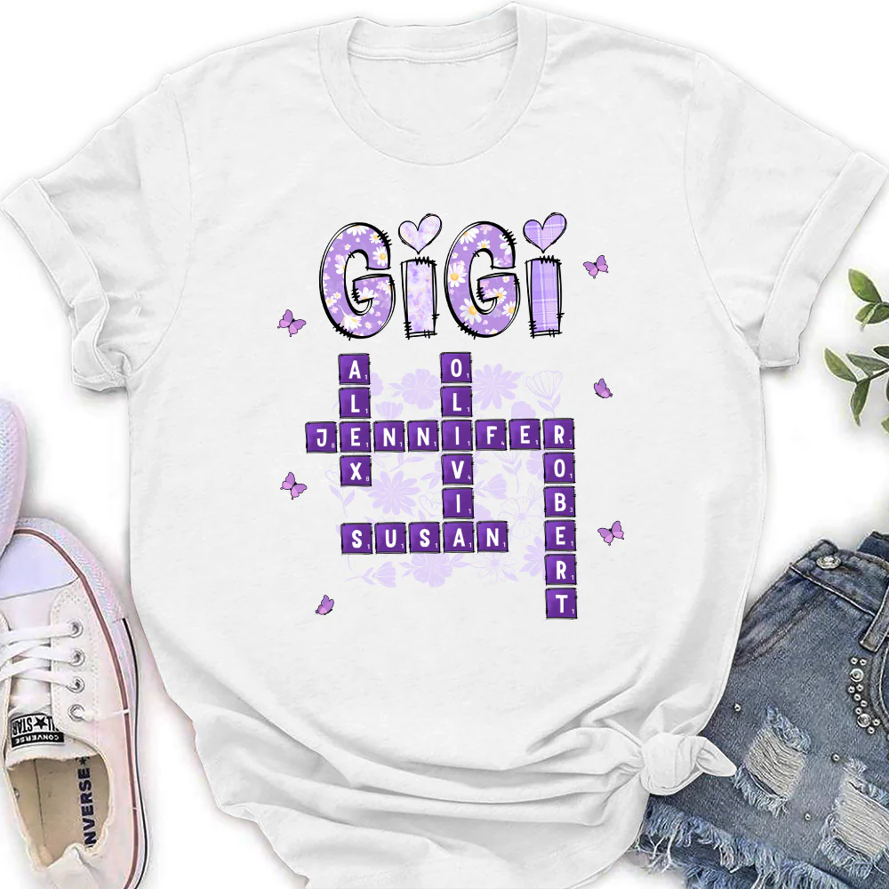Love Being Gigi Crossword - Personalized Custom Shirt - Image 4