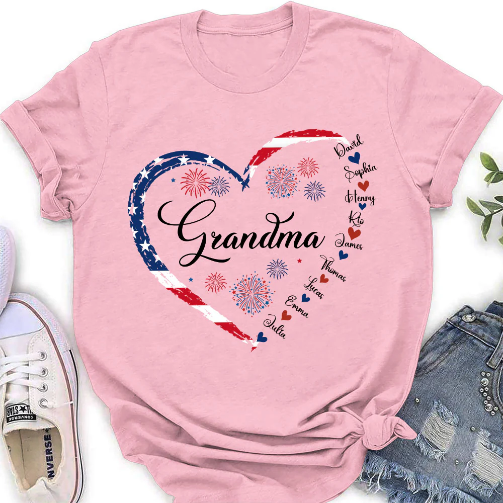 Love Being Grandma 4th Of July - Personalized Custom Shirt - Image 10