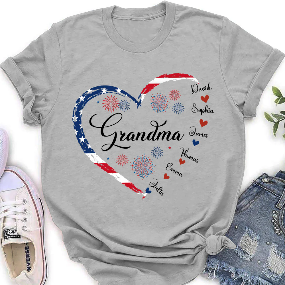 Love Being Grandma 4th Of July - Personalized Custom Shirt - Image 12