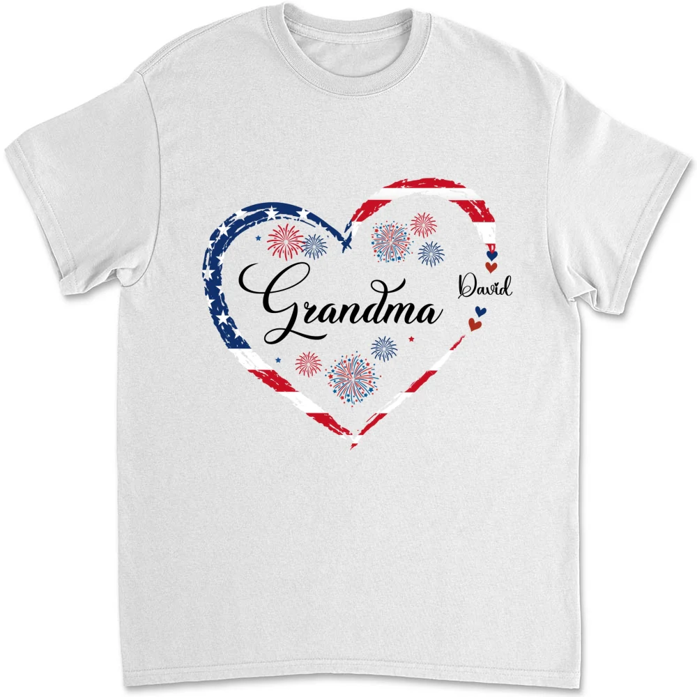 Love Being Grandma 4th Of July - Personalized Custom Shirt - Image 13