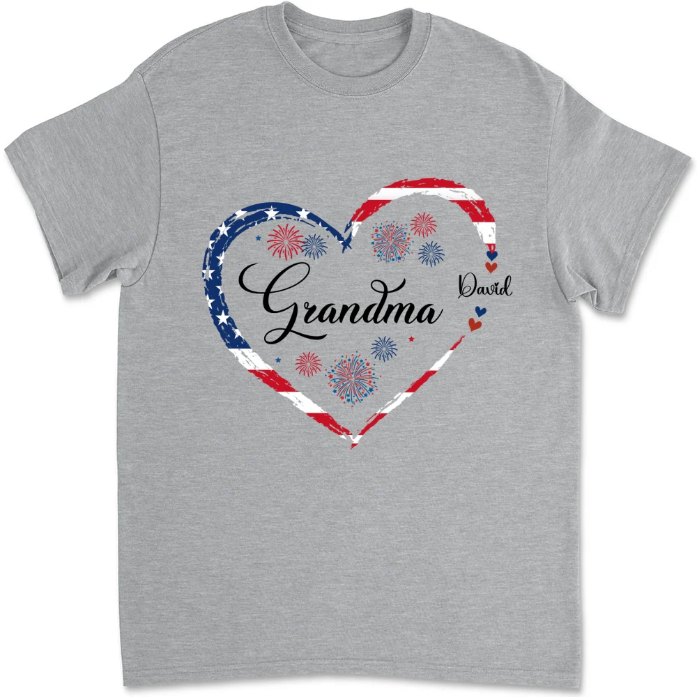 Love Being Grandma 4th Of July - Personalized Custom Shirt - Image 14