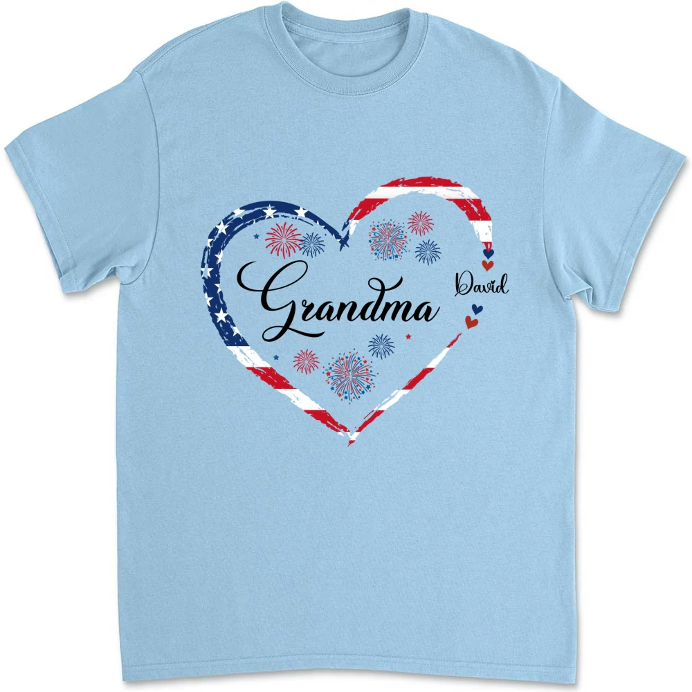 Love Being Grandma 4th Of July - Personalized Custom Shirt - Image 15