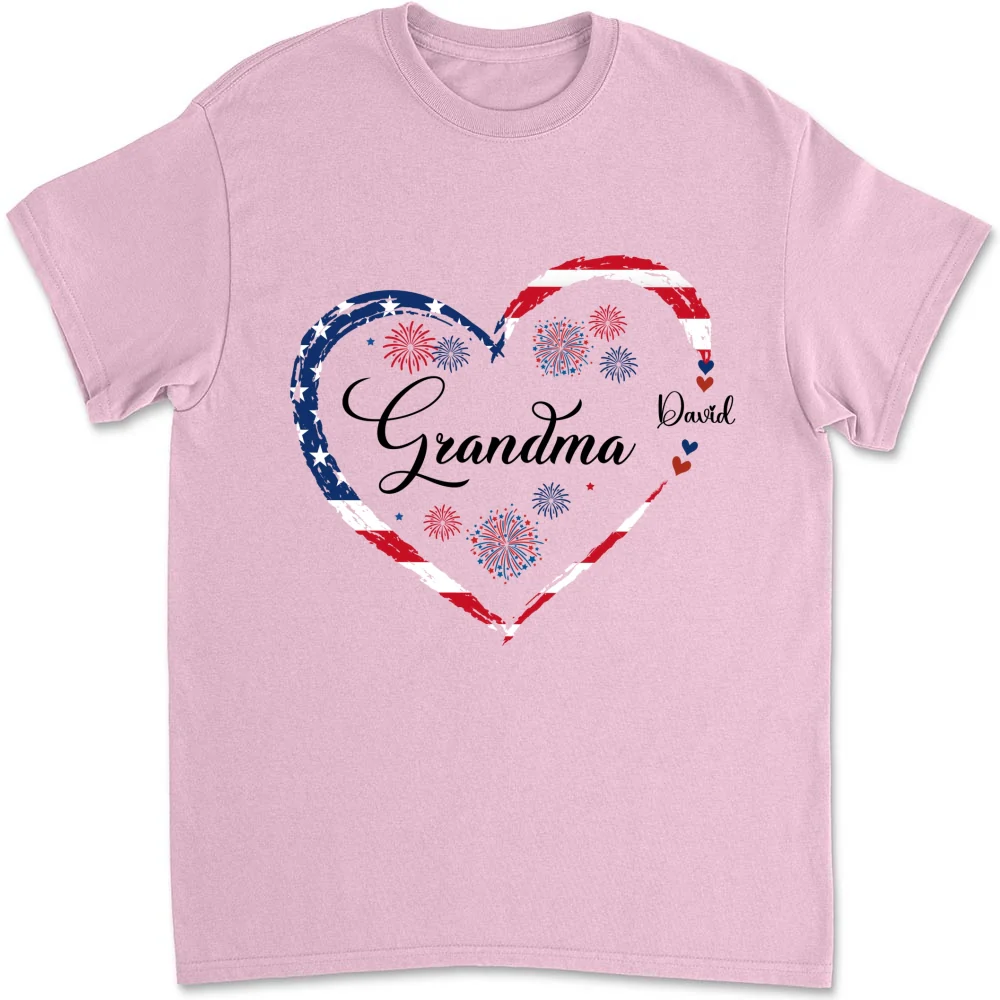 Love Being Grandma 4th Of July - Personalized Custom Shirt - Image 16