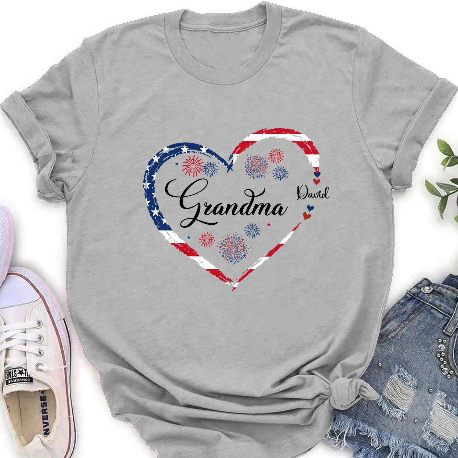 Love Being Grandma 4th Of July - Personalized Custom Shirt - Image 21