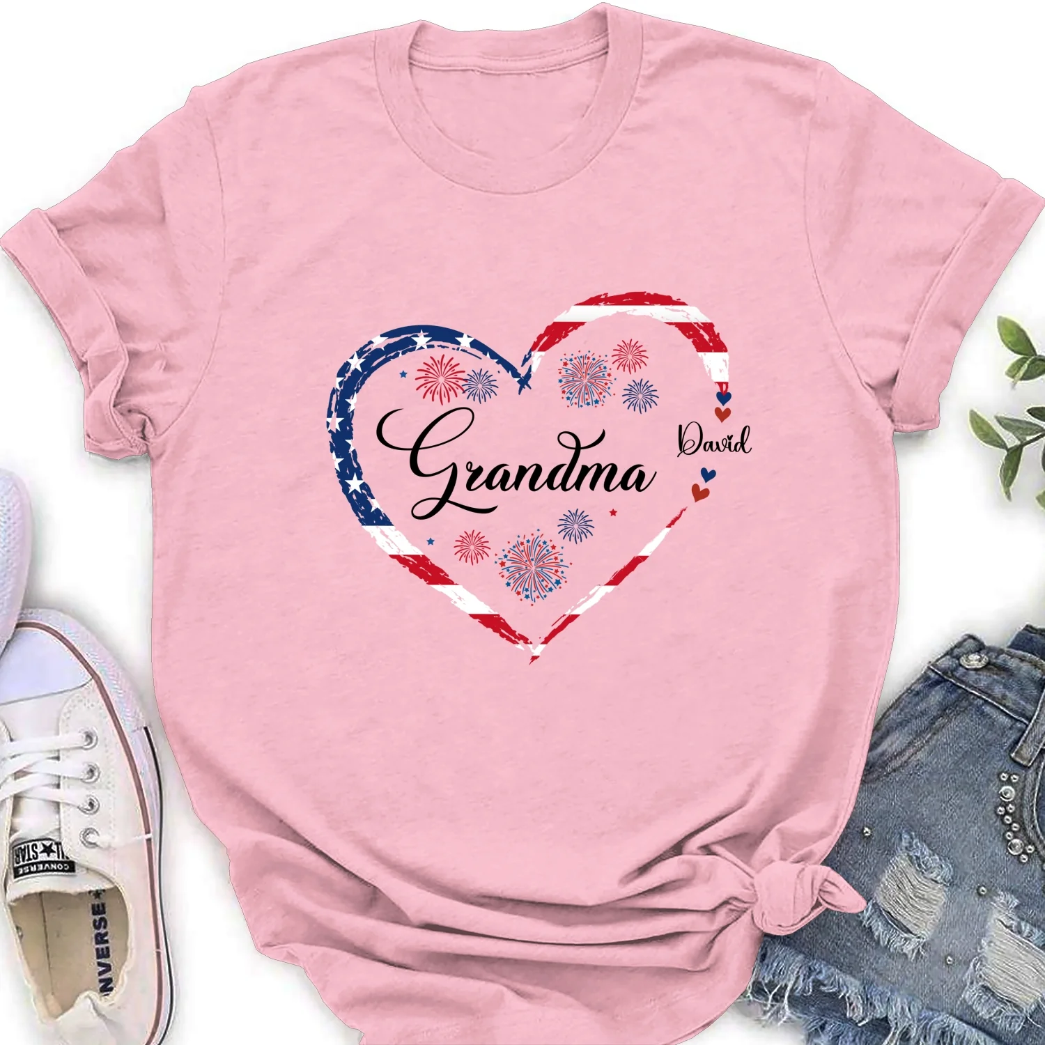 Love Being Grandma 4th Of July - Personalized Custom Shirt - Image 22