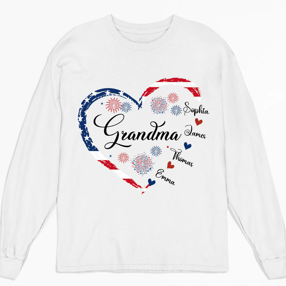 Love Being Grandma 4th Of July - Personalized Custom Shirt - Image 5