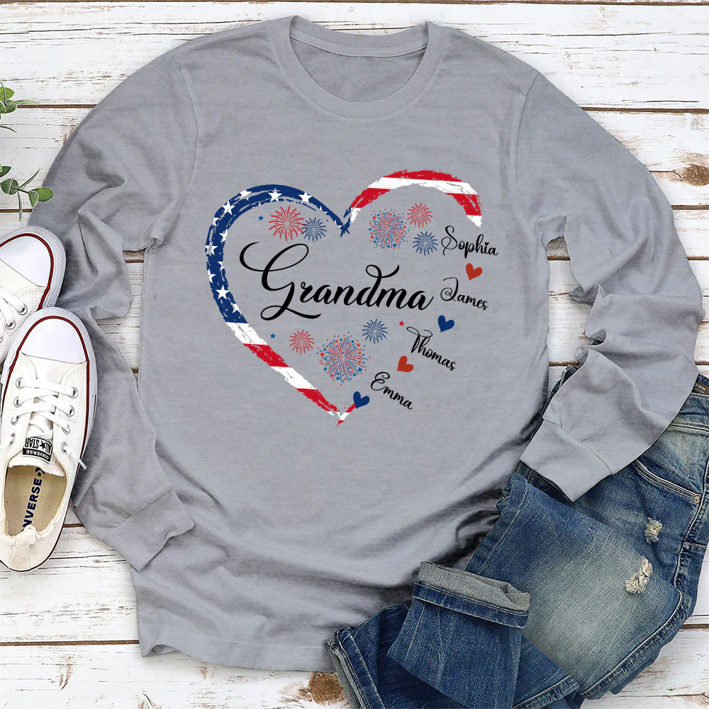 Love Being Grandma 4th Of July - Personalized Custom Shirt - Image 8
