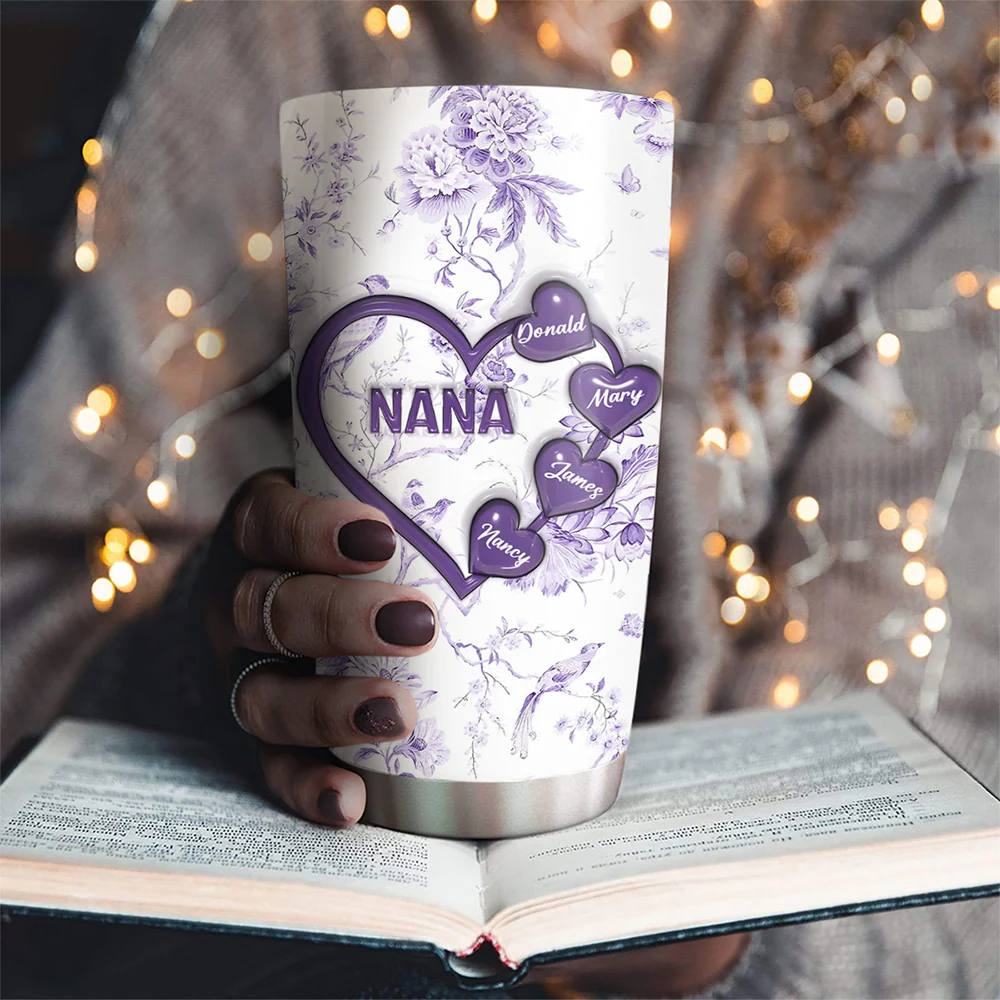 Love Being Grandma - Personalized Custom 3D Inflated Effect Tumbler - Image 4