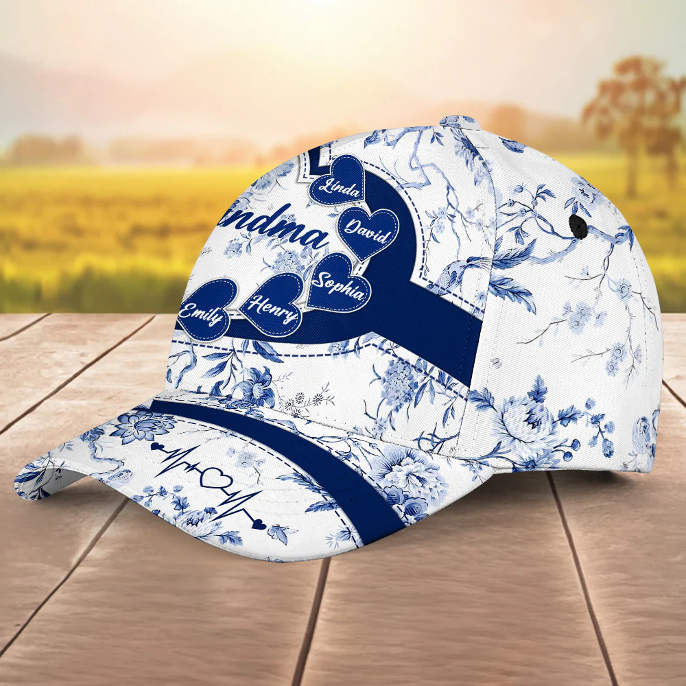 Love Being Grandma Toile - Personalized Classic Cap - Image 3