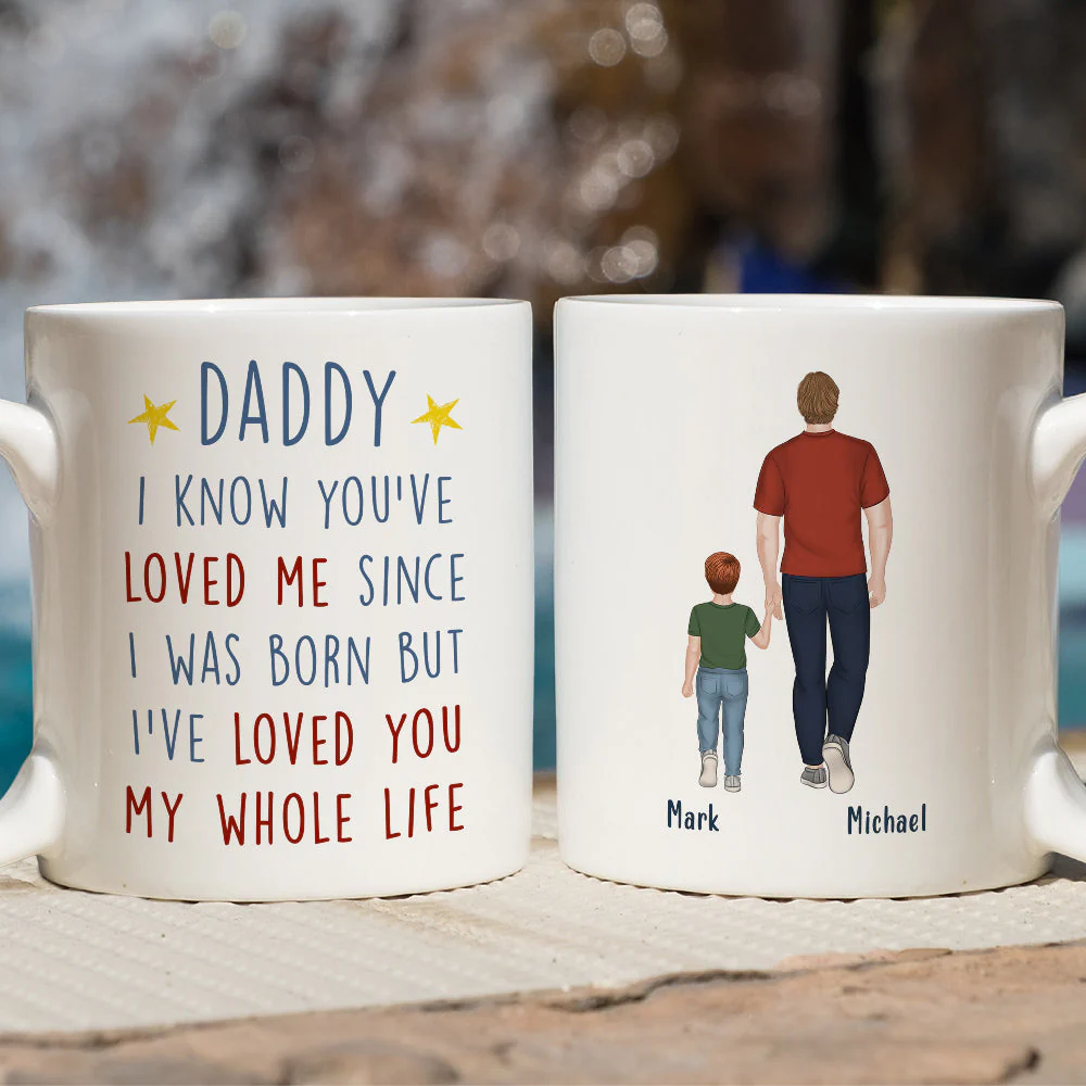 Love Between Dad And Kids - Personalized Custom Coffee Mug - Image 2