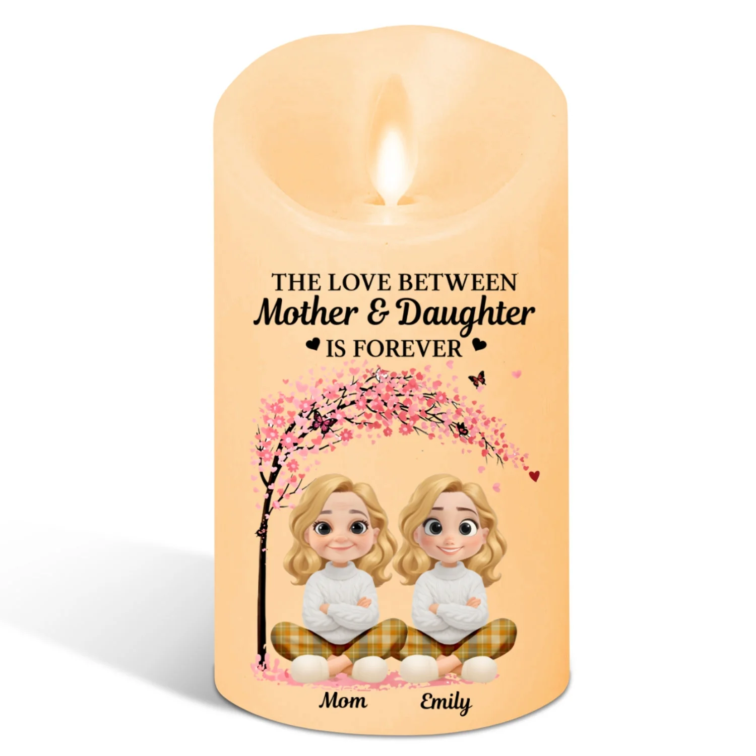 Love Between Us Lasts Forever - Personalized Custom LED Candle - Image 6