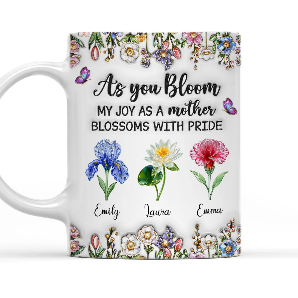 Love Blooms - Personalized Custom 3D Inflated Effect Mug