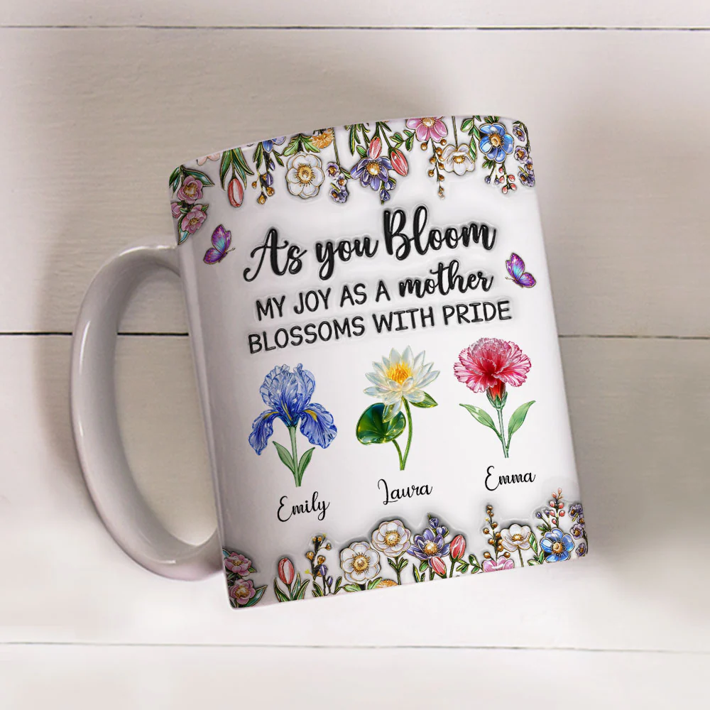 Love Blooms - Personalized Custom 3D Inflated Effect Mug - Image 2