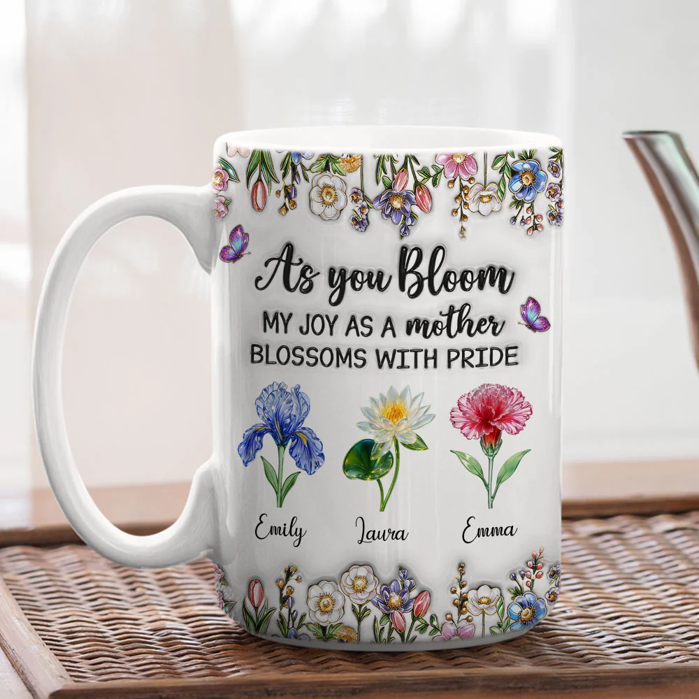 Love Blooms - Personalized Custom 3D Inflated Effect Mug - Image 4