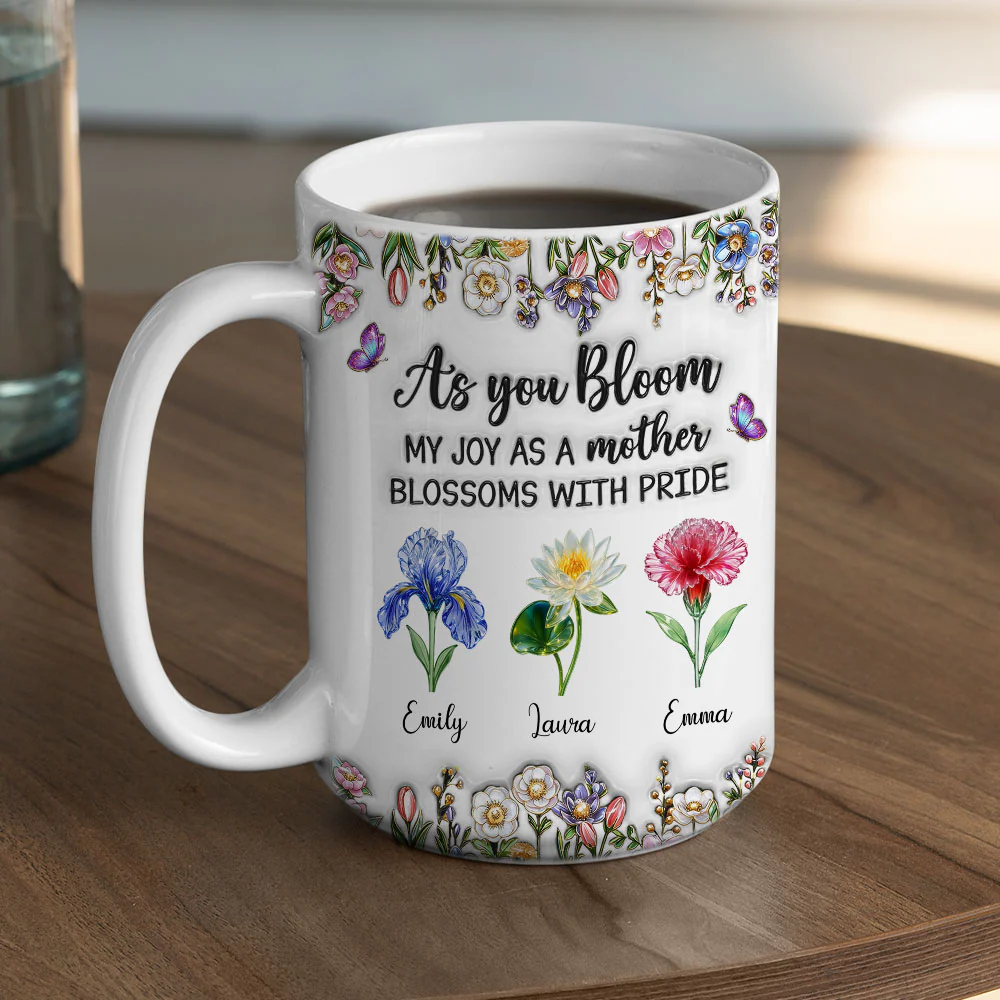 Love Blooms - Personalized Custom 3D Inflated Effect Mug - Image 5