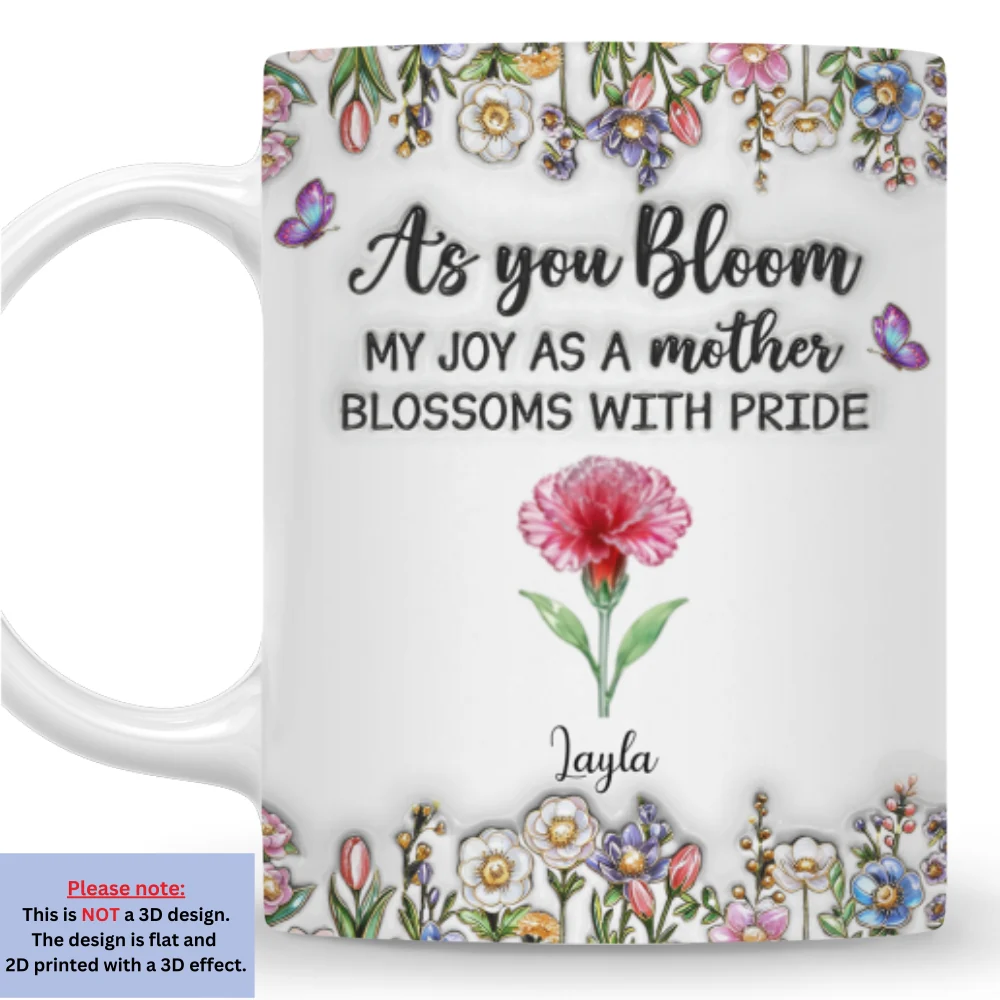 Love Blooms - Personalized Custom 3D Inflated Effect Mug - Image 7