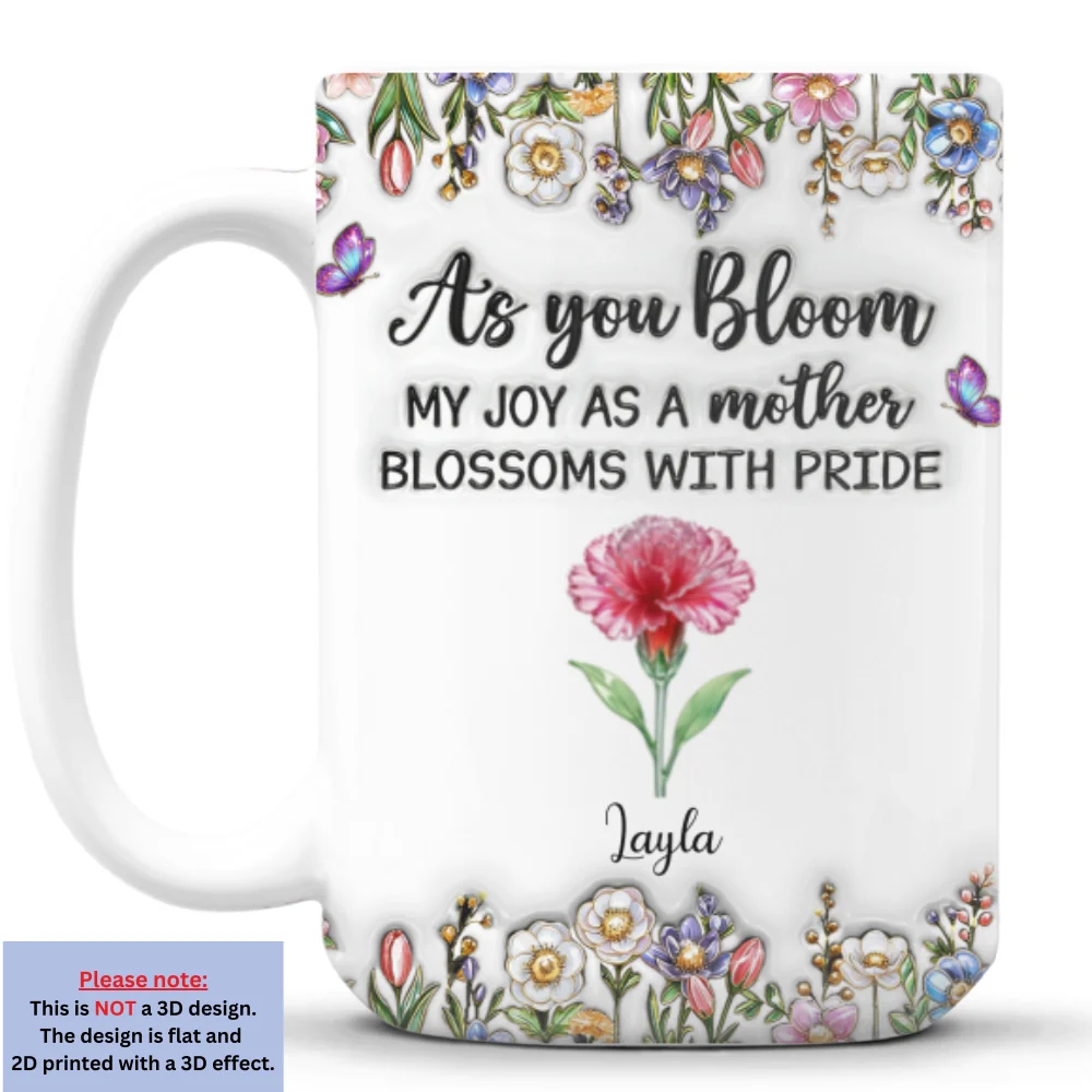 Love Blooms - Personalized Custom 3D Inflated Effect Mug - Image 8