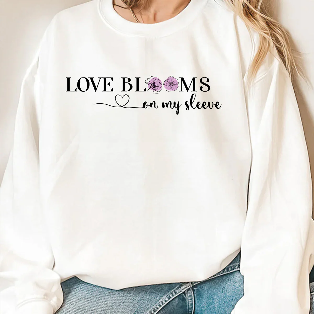 Love Blooms - Personalized Custom Long Sleeve T-shirt - Image 3