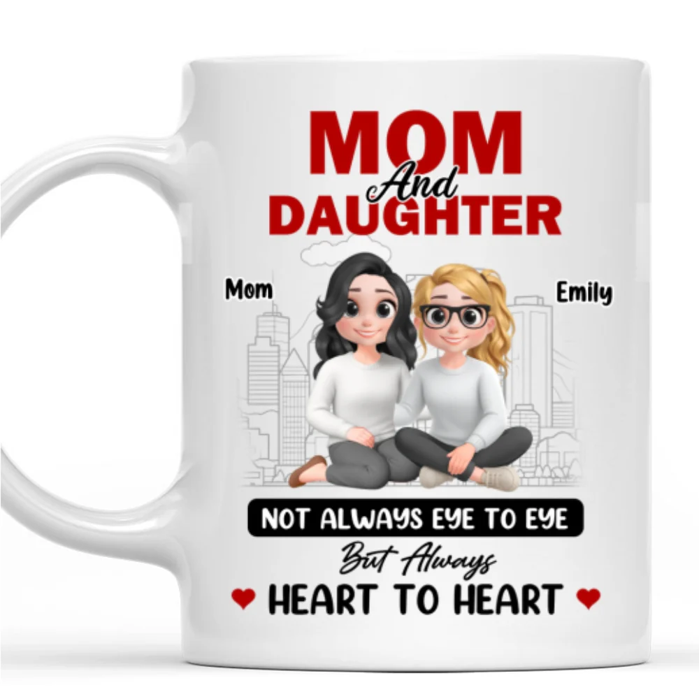 Love Flows Mother To Daughter - Personalized Custom Coffee Mug - Image 8