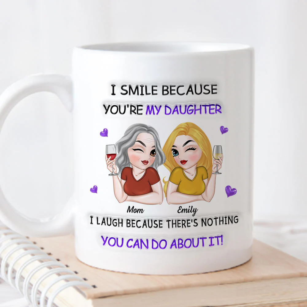 Love For My Daughter - Personalized Custom 3D Inflated Effect Mug - Image 3