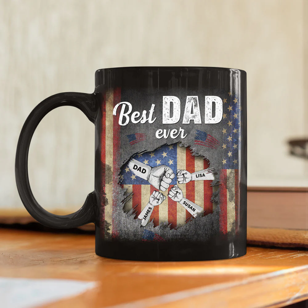 Love For The Best Dad - Personalized Custom Coffee Mug - Image 2