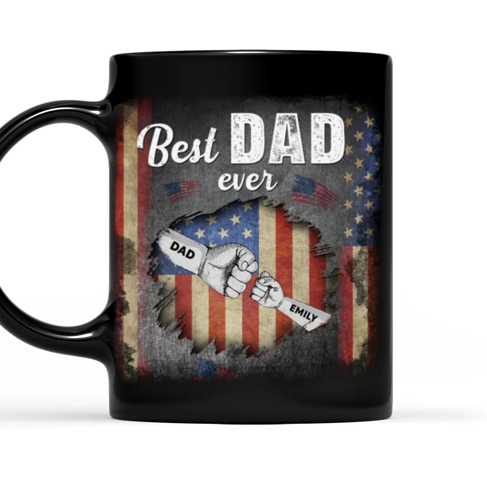 Love For The Best Dad - Personalized Custom Coffee Mug - Image 6