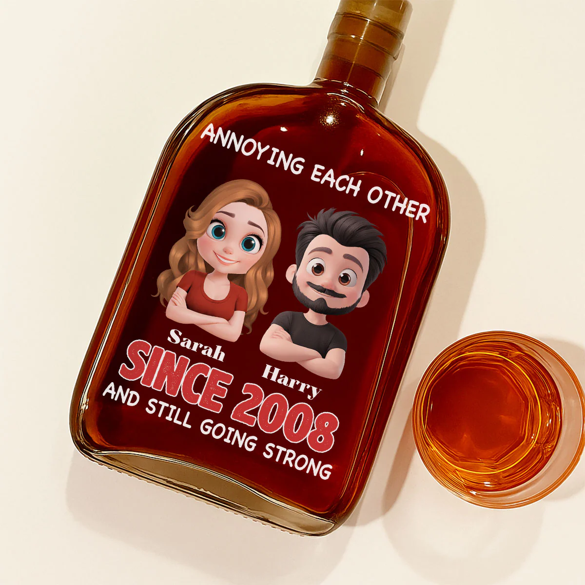 Love Forever - Personalized Custom Spirits Decanter - Image 2