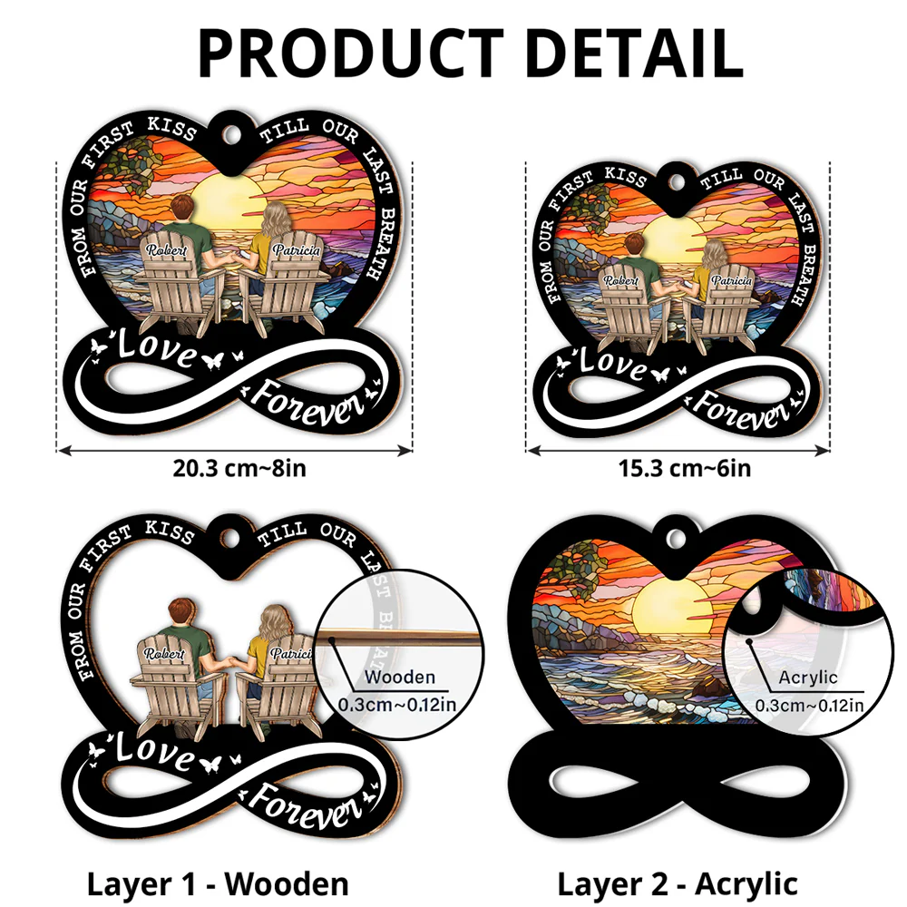 Love Forever - Personalized Custom Suncatcher - Image 4