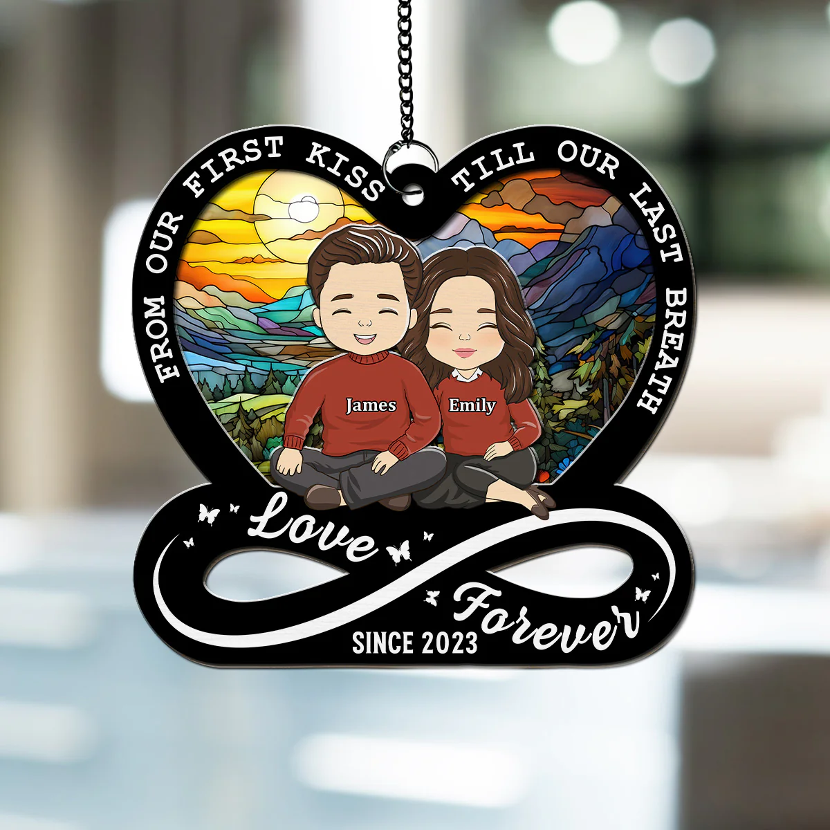 Love Forever - Personalized Custom Suncatcher - Image 2