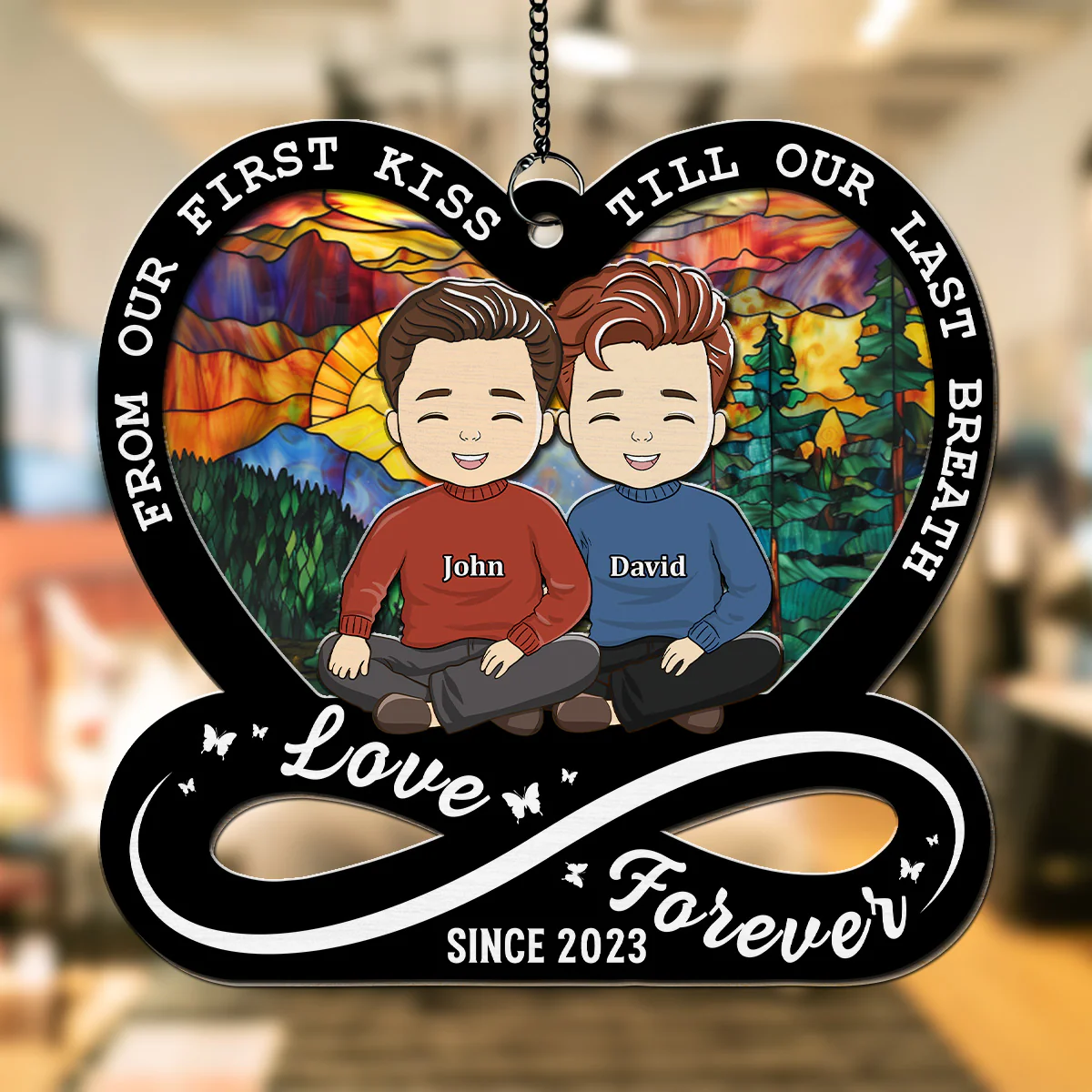 Love Forever - Personalized Custom Suncatcher - Image 4