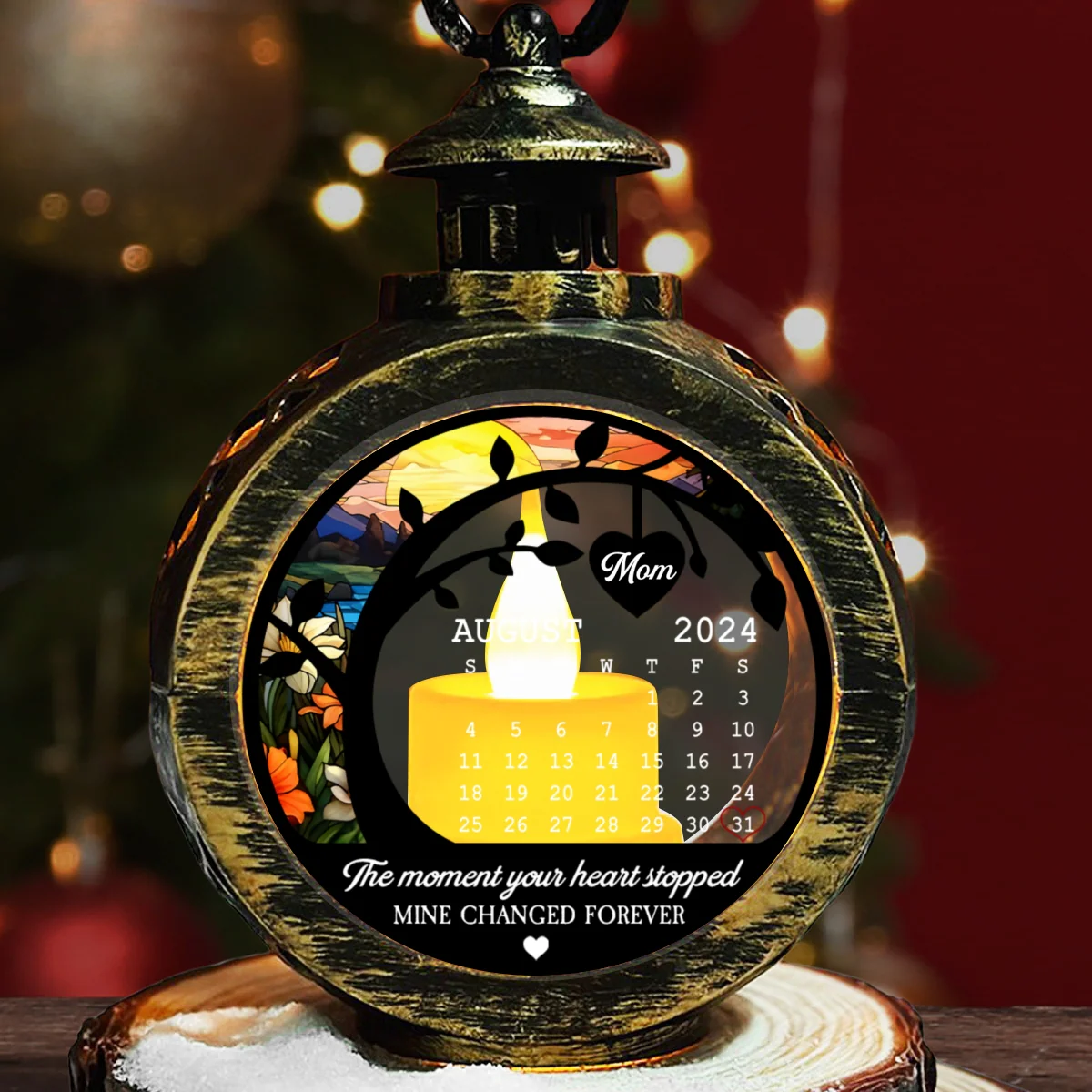 Love From Heaven - Personalized Custom Christmas Lantern - Image 6