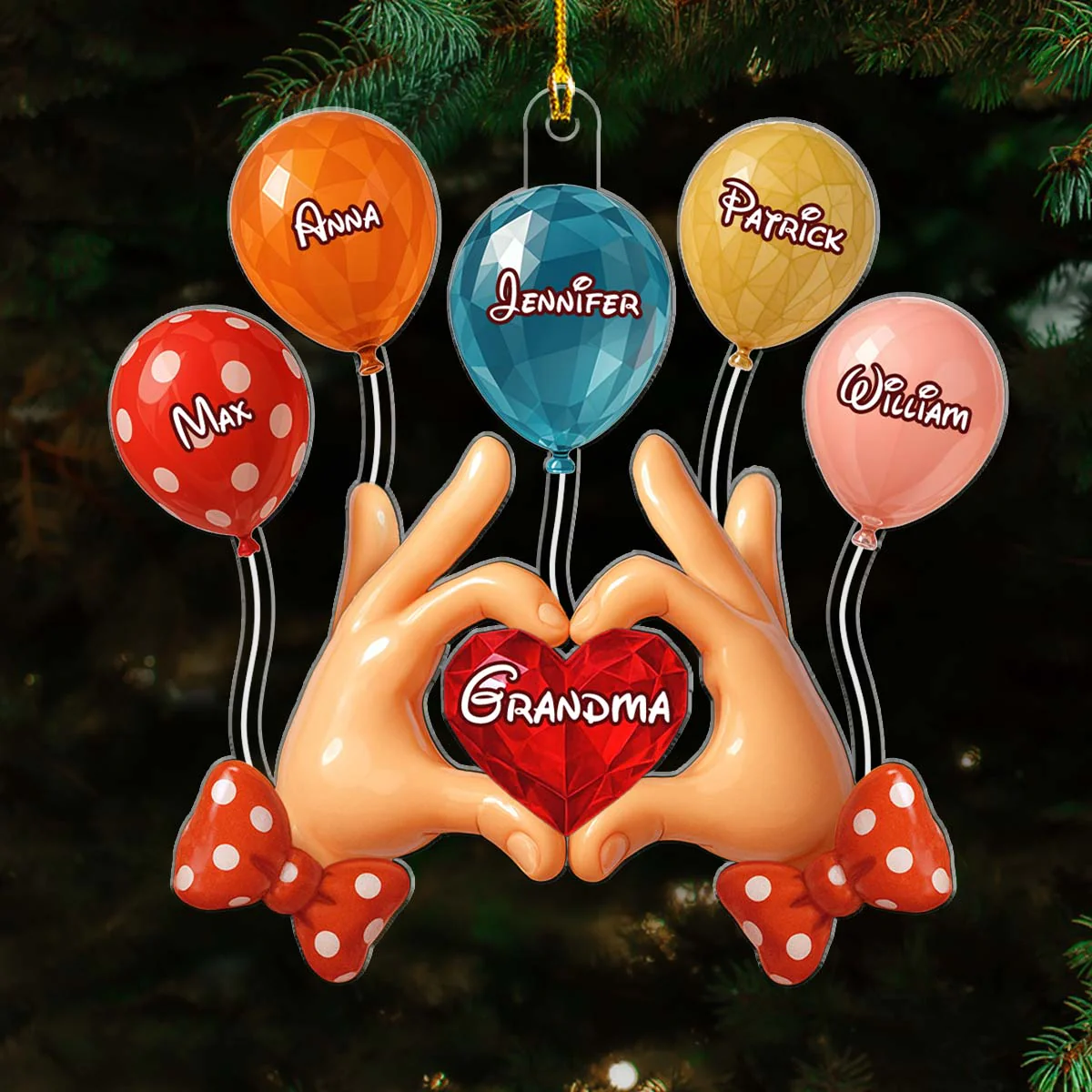 Love From My Little Kid - Personalized Custom Acrylic Ornament