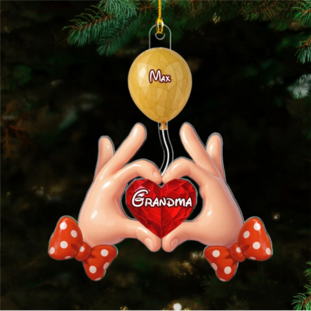 Love From My Little Kid - Personalized Custom Acrylic Ornament - Image 6