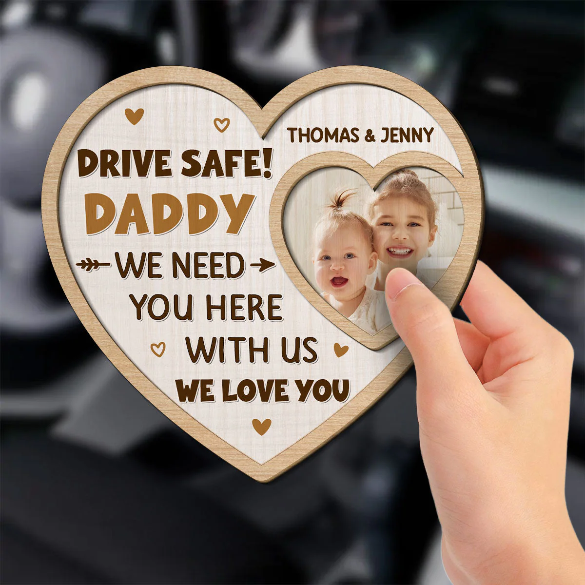 Love From Your Family - Personalized Custom Car Visor Clip - Image 2