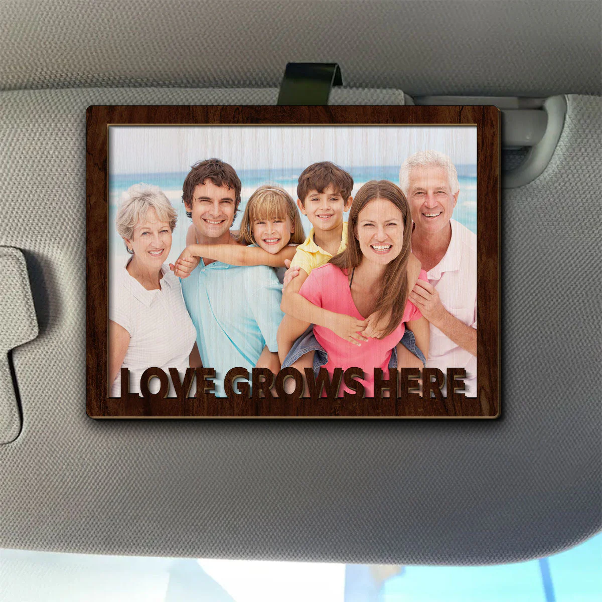 Love Grow Here - Personalized Custom Car Visor Clip - Image 2