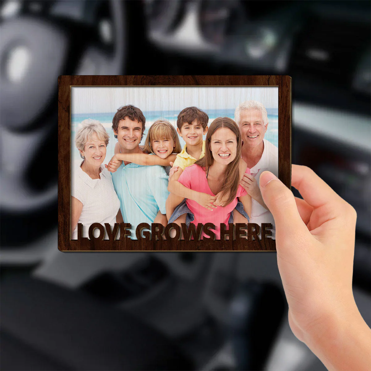 Love Grow Here - Personalized Custom Car Visor Clip - Image 3
