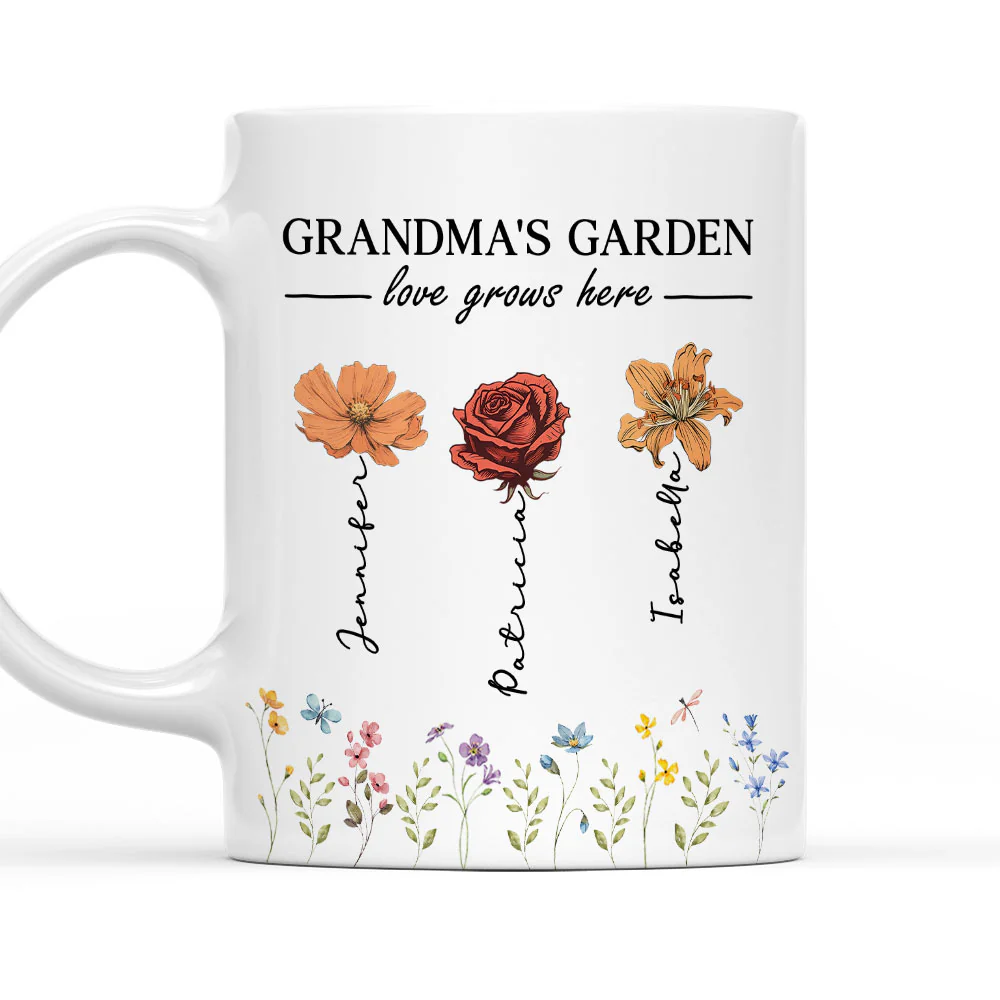 Love Grows Here - Personalized Custom Coffee Mug