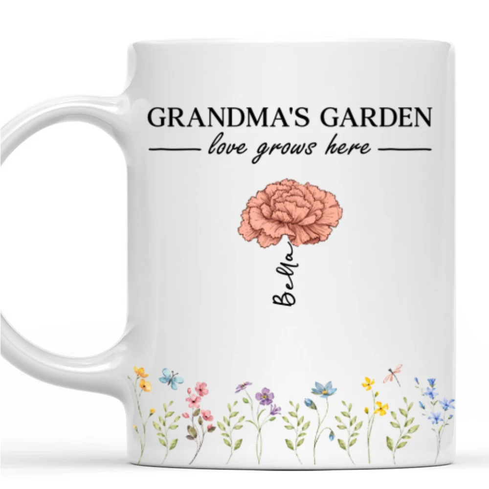 Love Grows Here - Personalized Custom Coffee Mug - Image 6