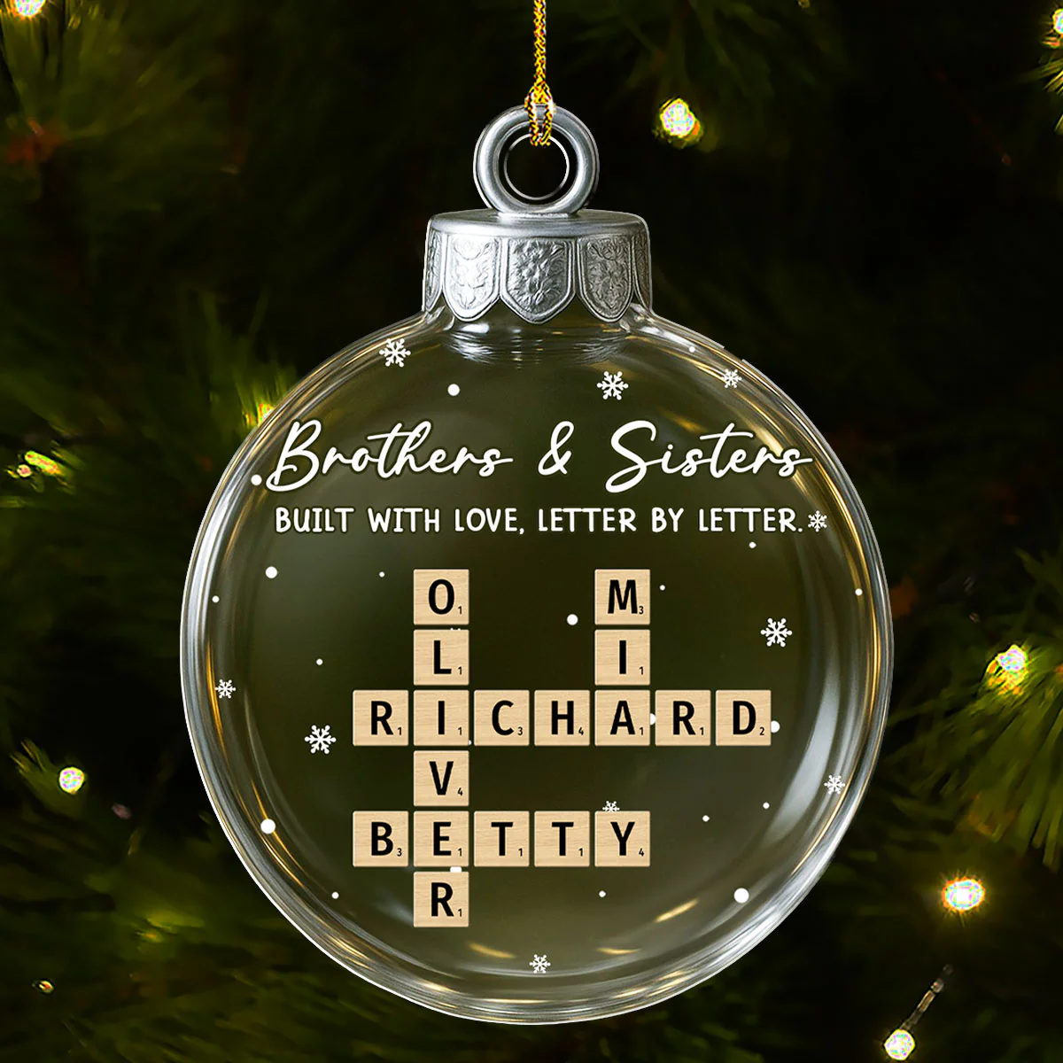 Love Grows In Every Piece - Personalized Custom Acrylic Ornament