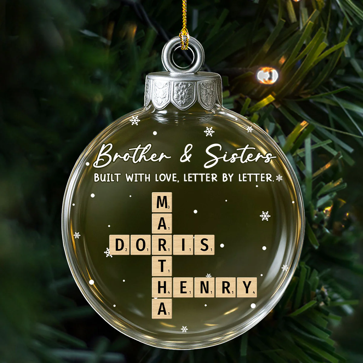 Love Grows In Every Piece - Personalized Custom Acrylic Ornament - Image 4