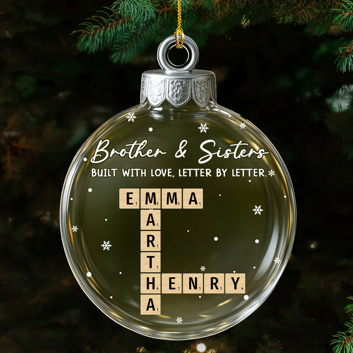 Love Grows In Every Piece - Personalized Custom Acrylic Ornament - Image 5