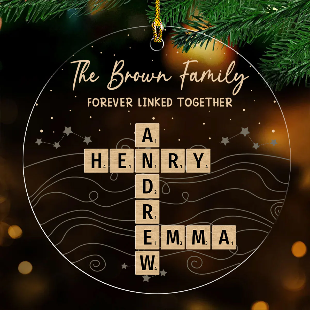 Love Holds Our Family Together - Personalized Custom Acrylic Ornament - Image 2