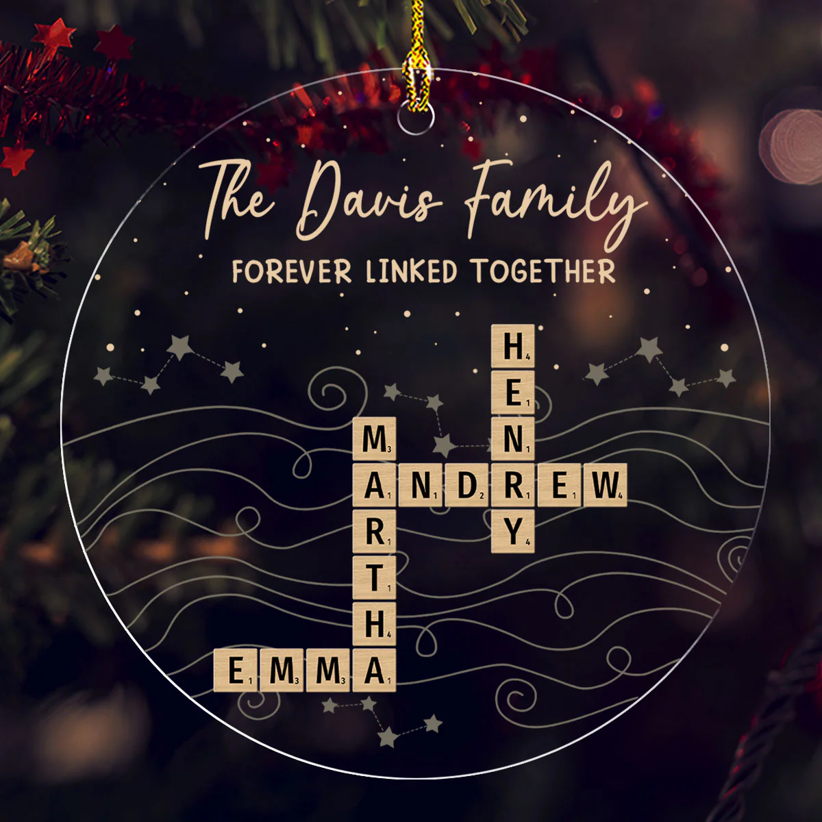 Love Holds Our Family Together - Personalized Custom Acrylic Ornament - Image 4