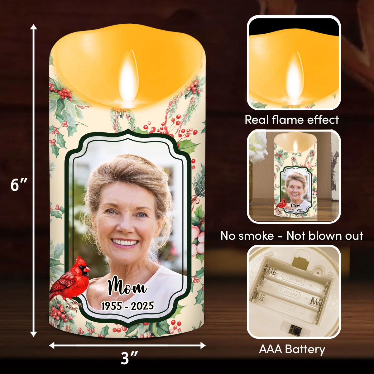 Love In Heaven - Personalized Custom LED Candle - Image 6