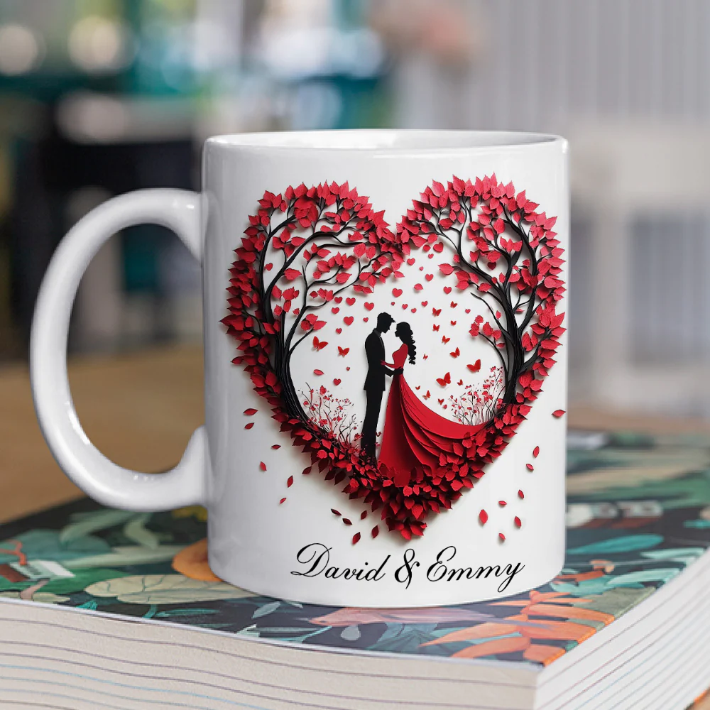 Love Is A Flame That Never Goes Out - Personalized Custom Coffee Mug - Image 2