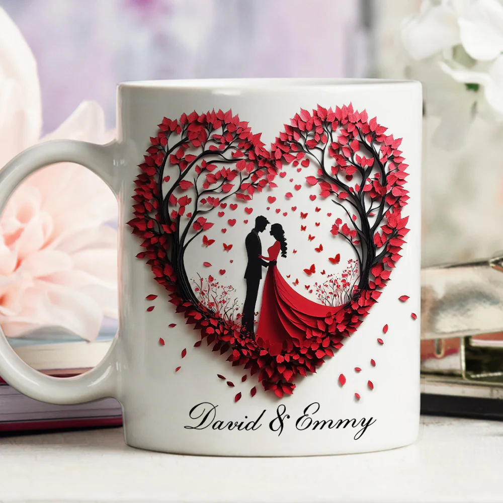 Love Is A Flame That Never Goes Out - Personalized Custom Coffee Mug - Image 5