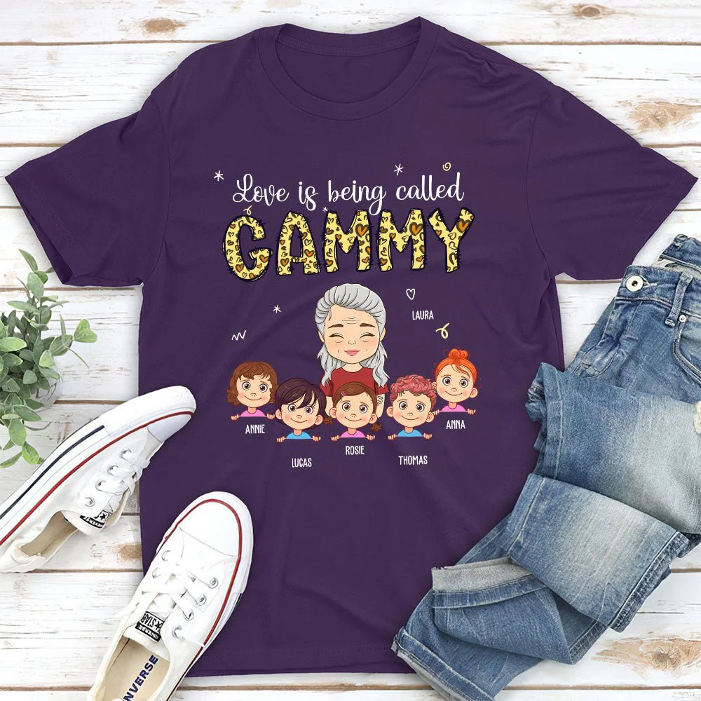 Love Is Being Called Grandma - Personalized Custom Unisex T-shirt - Image 4